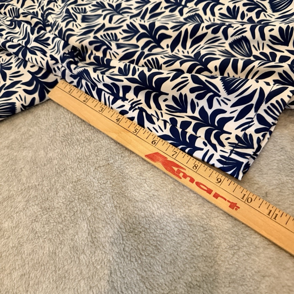Capelle Hybrid Shorts Men's Large Blue White Tropical Botanical Print Lined - Picture 4 of 10